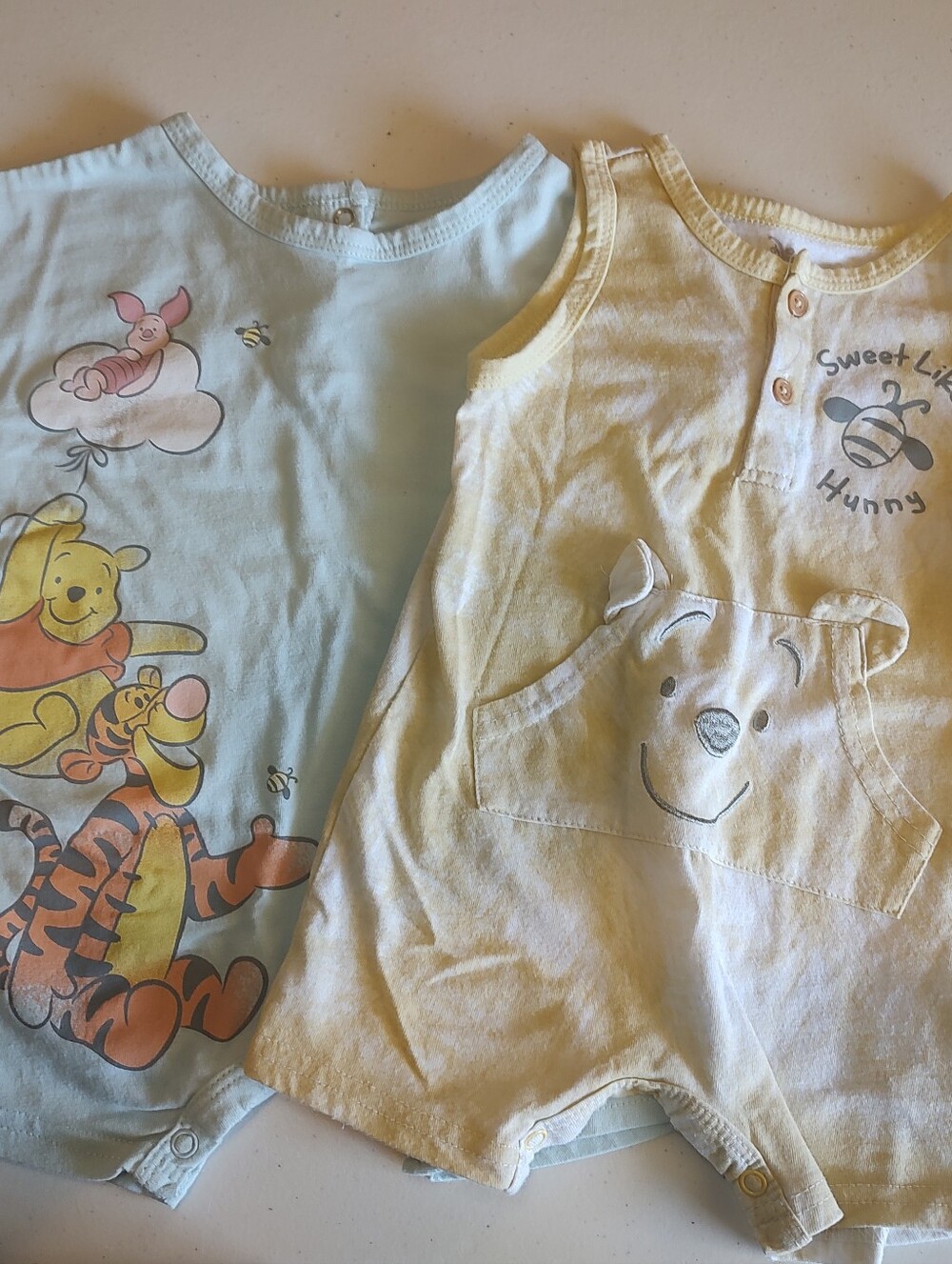Disney Baby Winnie The Pooh & Friends Romper Bundle Lot of 2 Size 12 Months
